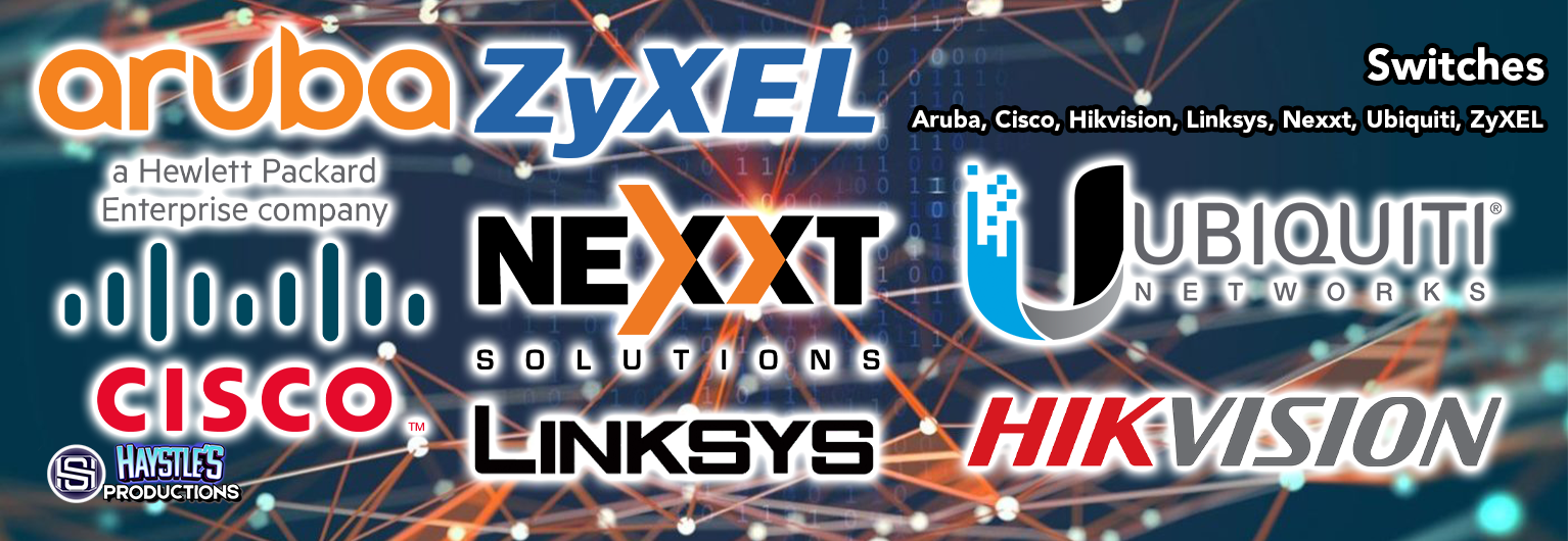switches-Aruba-Cisco-Hikvision-Linksys-Nexxt-Ubiquiti-ZyXEL
